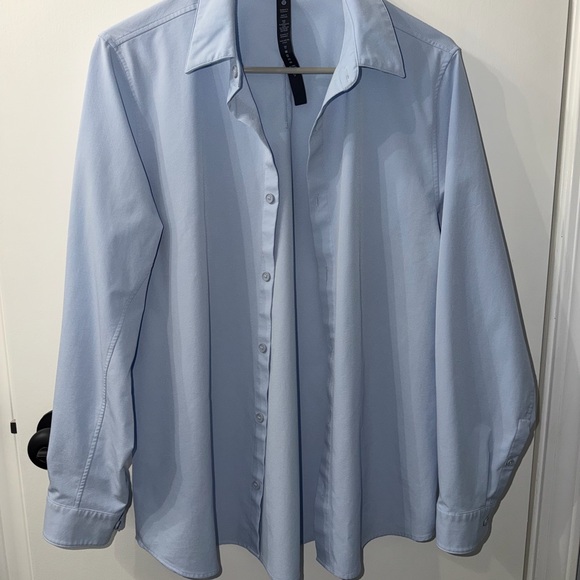 Lululemon New Venture Classic Starch Blue Dress Shirt Small - Picture 2 of 4